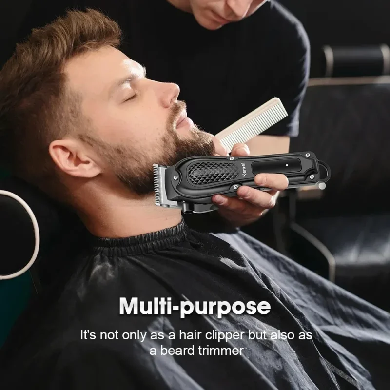 KM-1071 Kemei Electric Hair Clipper UBS Rechargeable - Image 3
