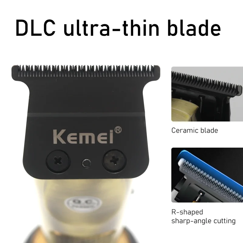 Kemei KM-2236 Brushless Motor Men's Hair Clipper DLC Full Metal Seat Charger Professional Hair Trimmer Machine Finishing Machine - Image 3